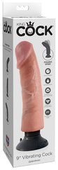 King Cock 9 In. Vibrating Cock Flesh King Cock