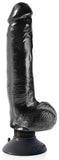 King Cock 9 In. Vibrating Cock With Balls Black King Cock