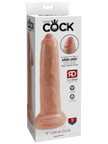 King Cock 9 In. Uncut - Flesh King Cock