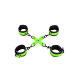 Ouch! Glow In Dark Hand & Ankle Cuffs With Hogtie