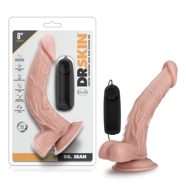 Dr. Skin Dr. Sean - 8'' Vibrating Cock - Flesh