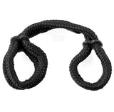 SILK ROPE LOVE CUFFS BLACK