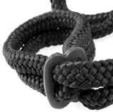 SILK ROPE LOVE CUFFS BLACK