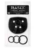 Basix Universal Harness Plus Size Black Basix Rubber Works Series