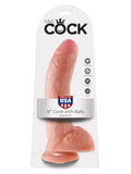 King Cock 9'' Cock With Balls - Flesh