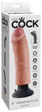 King Cock 8 In. Vibrating Cock Flesh King Cock