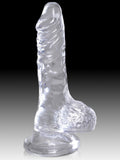 King Cock Clear 6 In. Cock With Balls King Cock