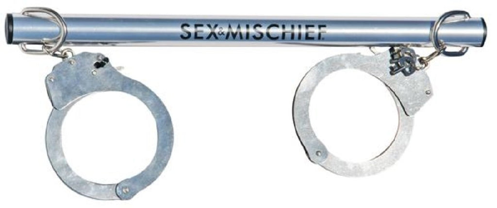 SEX AND MISCHIEF SPREADER BAR WITH METAL CUFFS SEX AND MISCHIEF