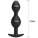 Silicone Anal Balls 4.92" (black)