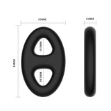 Super Soft Silicone 3 Bead Cockring Black