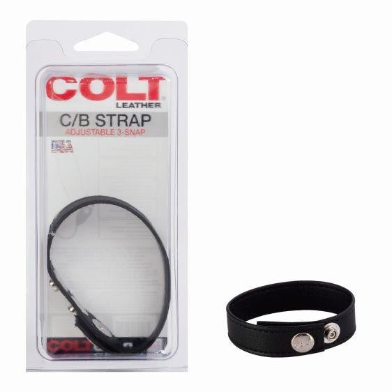 Colt Leather C/b Straps - Adjustable 3 Snap California Exotics