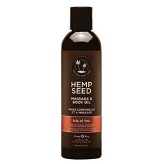 Hemp Seed Massage & Body Oil Coconut Water, Citrus & Vanilla (isle Of You) Scented - 237 Ml Bottle