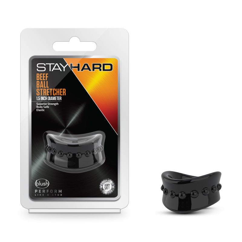 Stay Hard Beef Ball Stretcher 1.5" Black