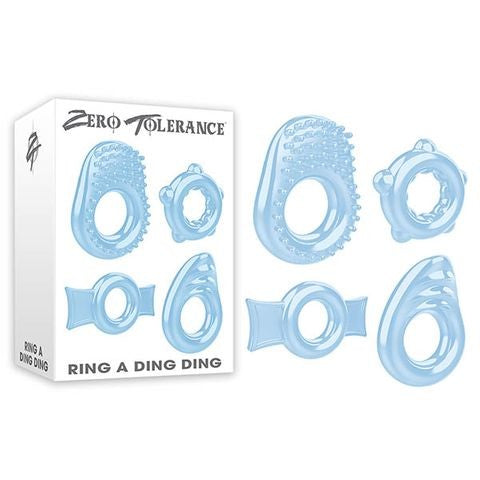 Zero Tolerance Ring A Ding Ding Set of Clear Cock Rings