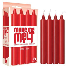 The 9's Make Me Melt Drip Candles 4-Pk, Red Hot
