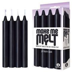 The 9's Make Me Melt Drip Candles 4-Pk, Black