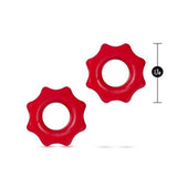 Stay Hard Nutz Red Cock Rings - Set Of 2