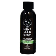 Hemp Seed Massage & Body Oil Naked In The Woods (White Tea & Ginger) Scented - 59 ml Bottle