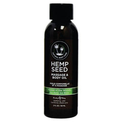 Hemp Seed Massage & Body Oil Naked In The Woods (white Tea & Ginger) Scented - 59 Ml Bottle