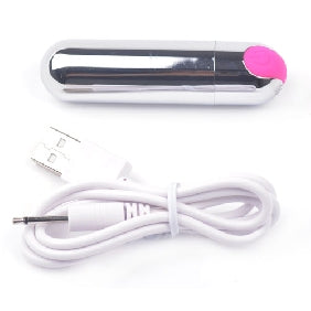 10 Speeds Silver Color Usb Recharging Vibrating Bullet