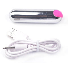 10 Speeds Silver Color Usb Recharging Vibrating Bullet