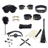 Customizable 10-piece Complete Bdsm Bondage Set With Organizer Pouch