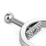 Silver Metal Adjustable Nipple Clamps – Screw Tightening Bdsm Nipple Clamp Set (2 Pieces)