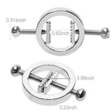 Silver Metal Adjustable Nipple Clamps – Screw Tightening Bdsm Nipple Clamp Set (2 Pieces)