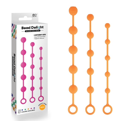 Bead Delight Silicone Anal Bead Kit- Orange