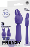 Tip Frenzy Silicone Vibe With 3 Interchangeable Tips - Purple