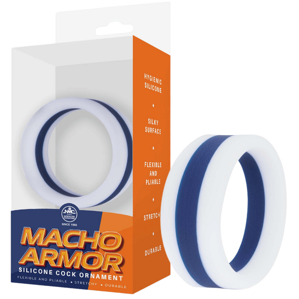 Macho Armor - Silicone Cock Ornament (blue)