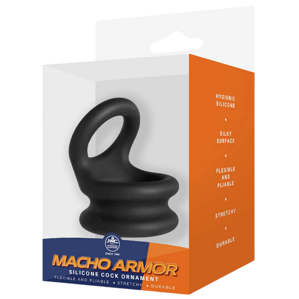 Silicone Cock Ornament - Medium (black)