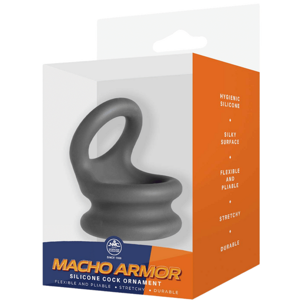 Silicone Cock Ornament - Medium (grey)