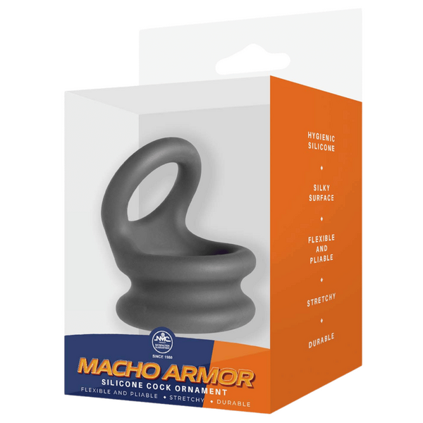 Silicone Cock Ornament - Large (grey)