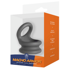 Silicone Cock Ornament - Large (grey)