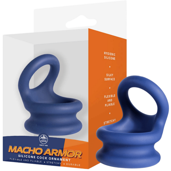Silicone Cock Ornament - Large (blue)