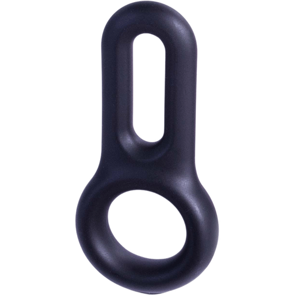 Silicone Cock & Ball Ornament - (black)