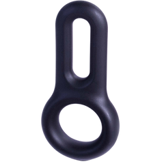 Silicone Cock & Ball Ornament - (black)