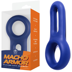 Silicone Cock & Ball Ornament - (blue)