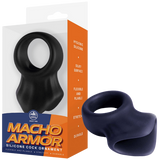 Silicone Cock & Ball Ornament - (black).
