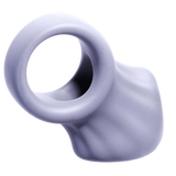 Silicone Cock & Ball Ornament - (grey).