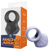 Silicone Cock & Ball Ornament - (grey).