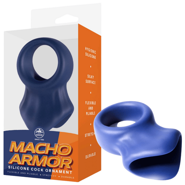 Silicone Cock & Ball Ornament - (blue).