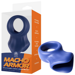 Silicone Cock & Ball Ornament - (blue).