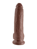 King Cock - 9 In. Cock With Balls Brown King Cock