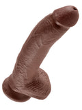 King Cock - 9 In. Cock With Balls Brown King Cock
