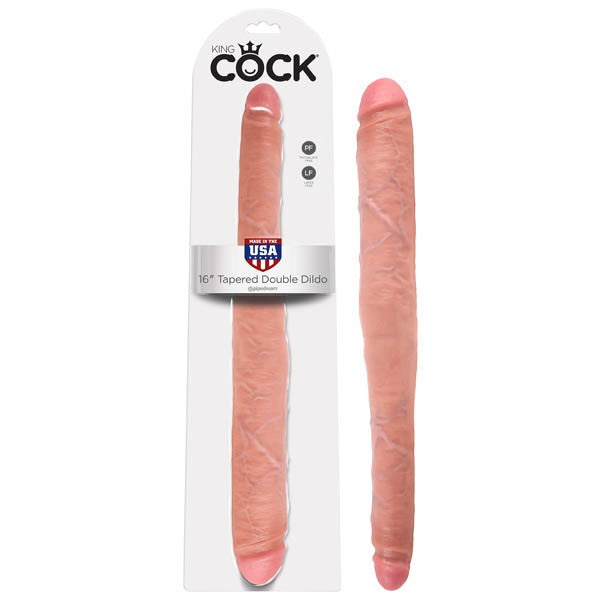 KING COCK - 16 IN. TAPERED DOUBLE FLESH KING COCK