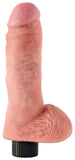 KING COCK 8 IN. VIBRATING COCK WITH BALLS FLESH KING COCK