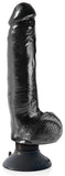 KING COCK 9 IN. VIBRATING COCK WITH BALLS BLACK KING COCK