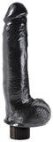 King Cock 9 In. Vibrating Cock With Balls Black King Cock